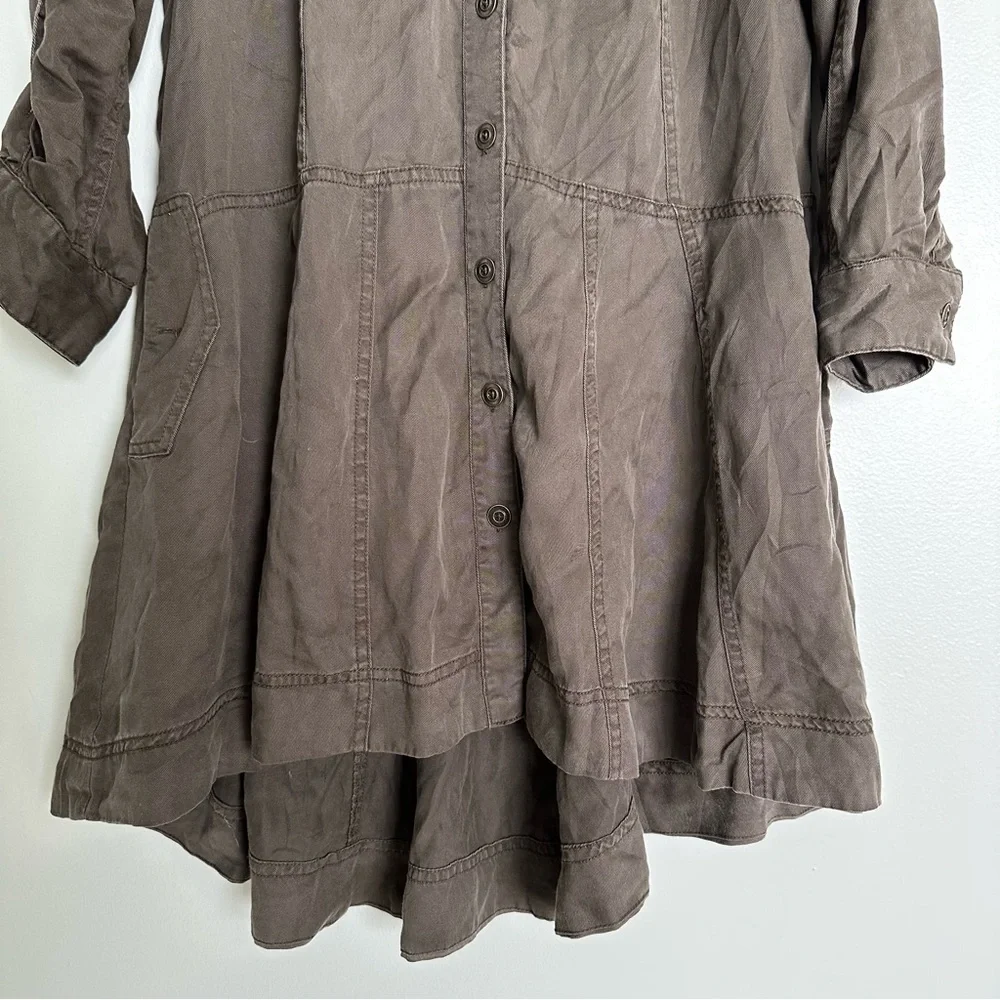 Anthropologie Holding Horses High Low Button Down Swing Dress - Picture 6 of 8